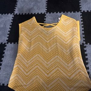 Yellow Chevon Casual Blouse